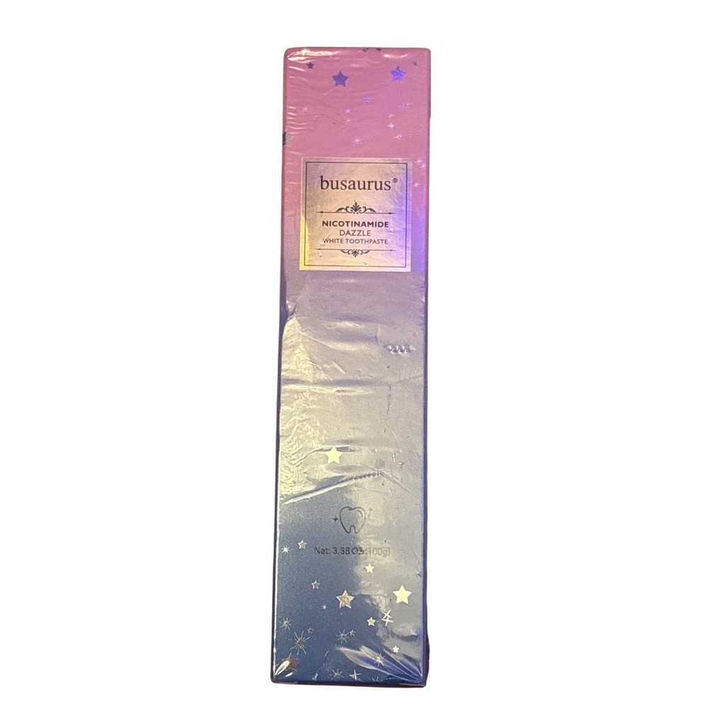 NEW Busaurus Nicotinamide Dazzle White Toothpaste Whitening TikTok Viral